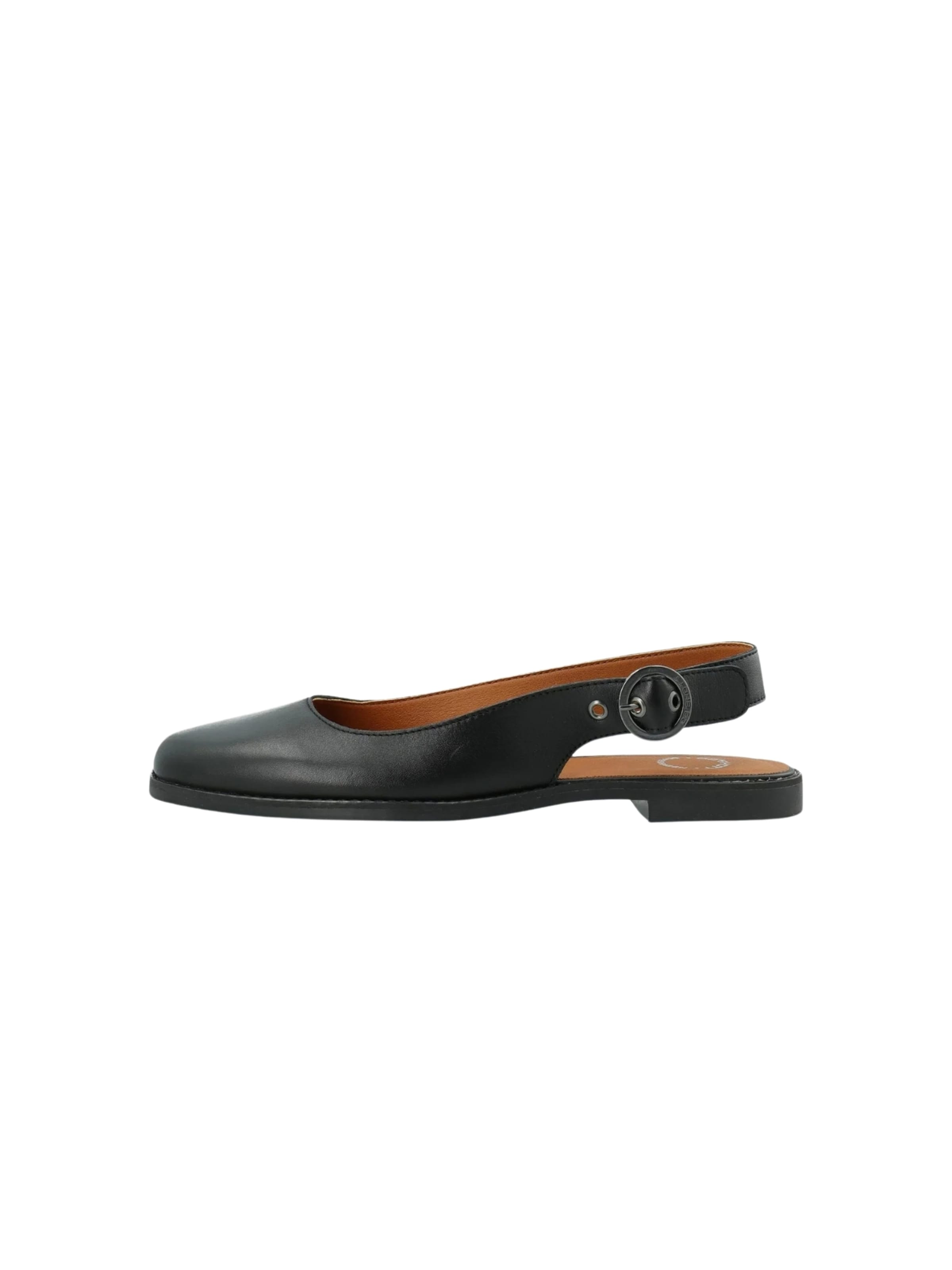 Ca'Shott Ballerinasko med rem 'Diana' i sort: forside
