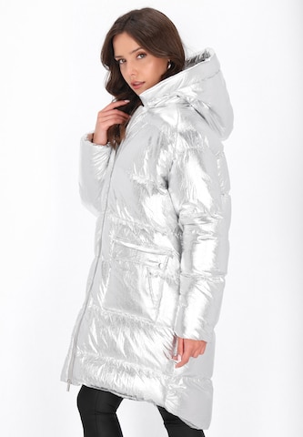 faina - Sobretudo de inverno em prata: frente