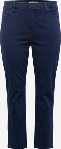 Levi's® Plus Regular Jeans '724 PL HR Straight' in Blauw: voorkant