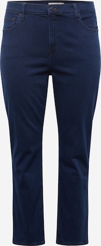 Levi's® Plus Regular Jeans '724 PL HR Straight' in Blauw: voorkant