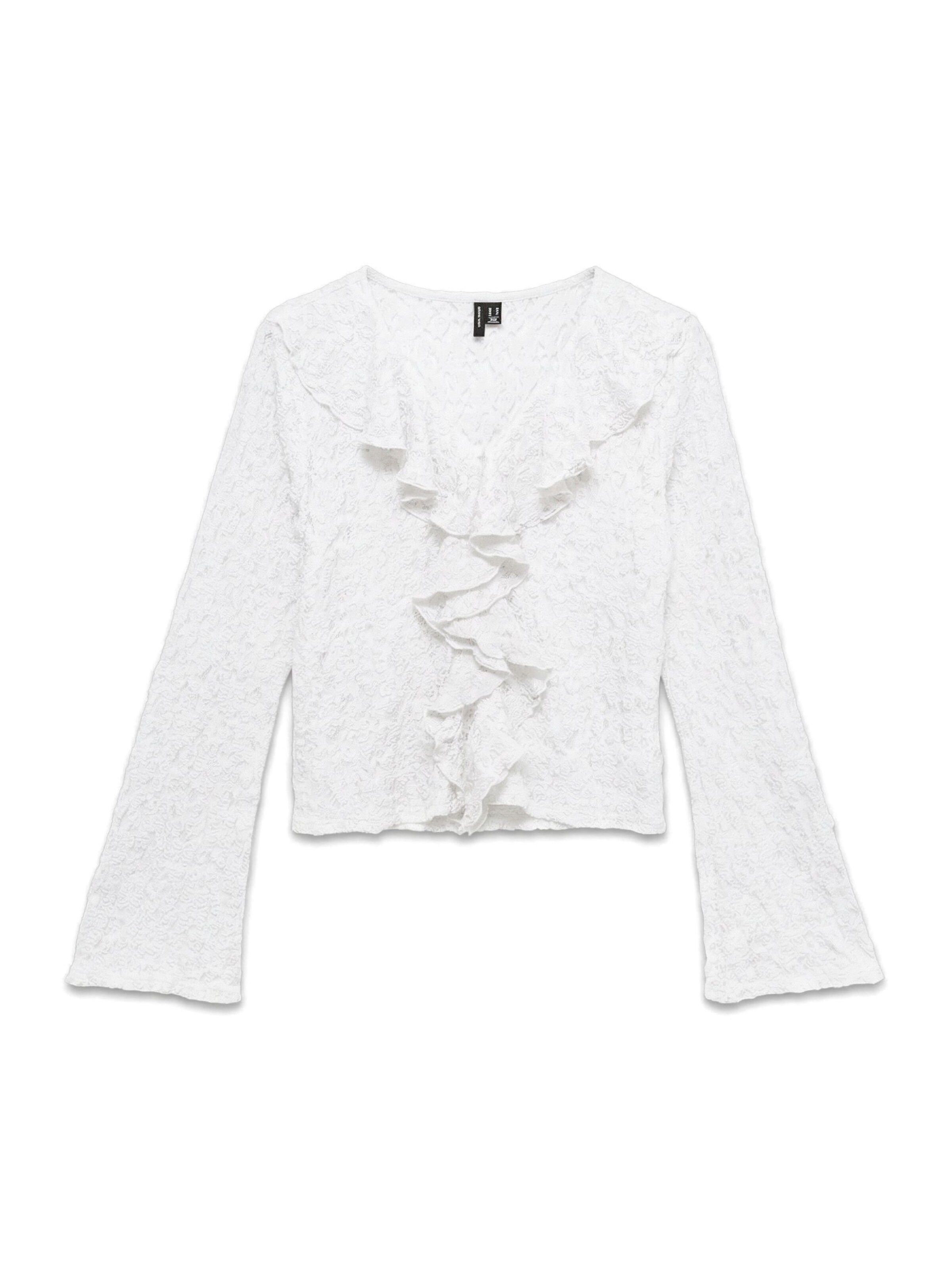 VERO MODA Blouse 'VMFlora' in Wit: voorkant