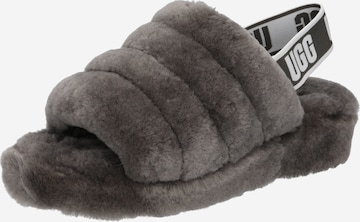 UGG Huisschoenen 'Fluff Yeah Slide' in Grijs: voorkant