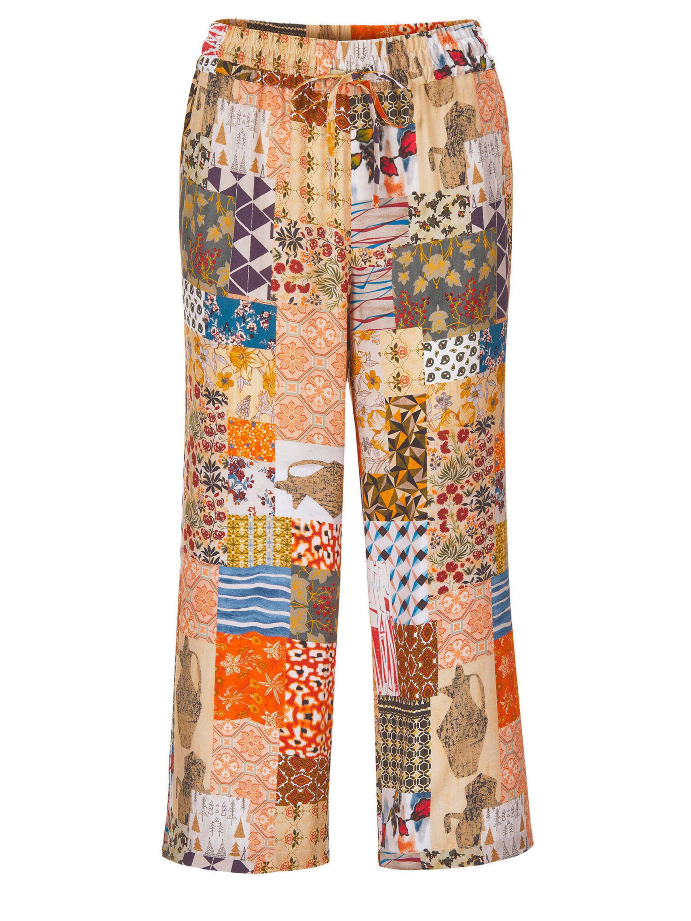 Goldner Broek 'Vera' in de kleur Geel / Groen / Oranje, Productweergave