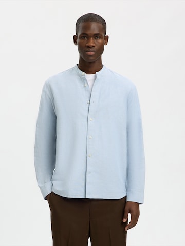 SELECTED Regular Fit Hemd 'SLHClay' in Blau: Vorderseite