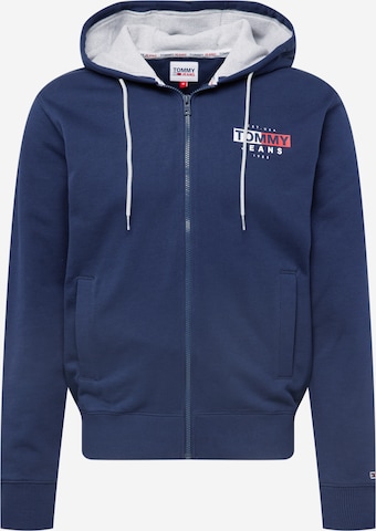 Tommy Jeans Zip-Up Hoodie in Blue: front