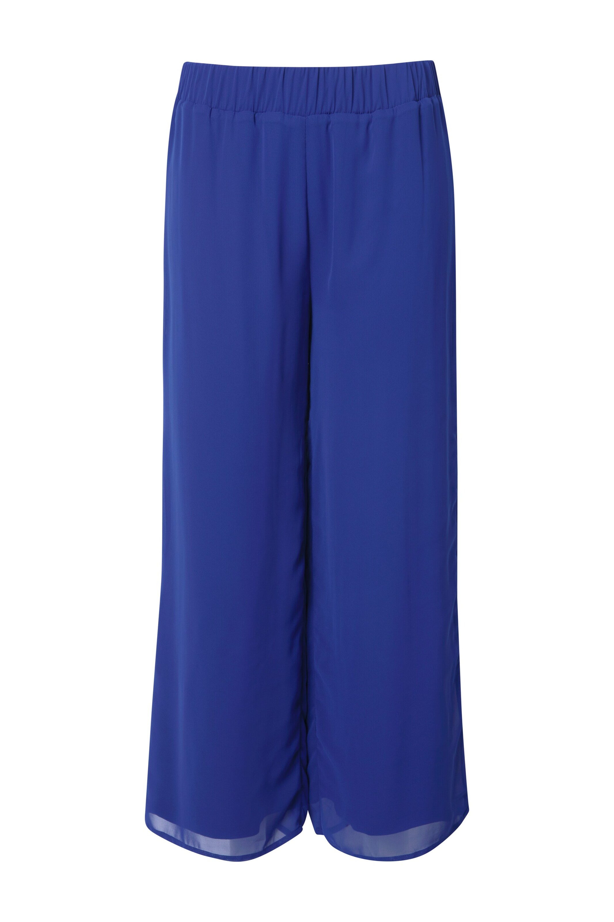 Ulla Popken Wide leg Broek in Blauw: voorkant