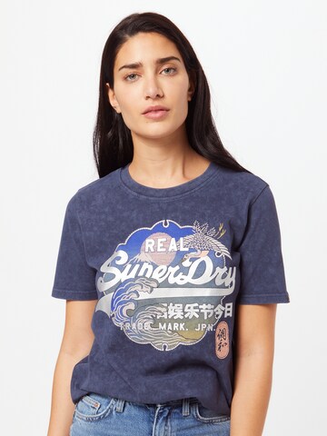 T-shirt 'Itago' Superdry en bleu : devant