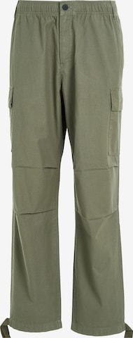 Calvin Klein Jeans - Calças cargo 'Essential' em verde: frente