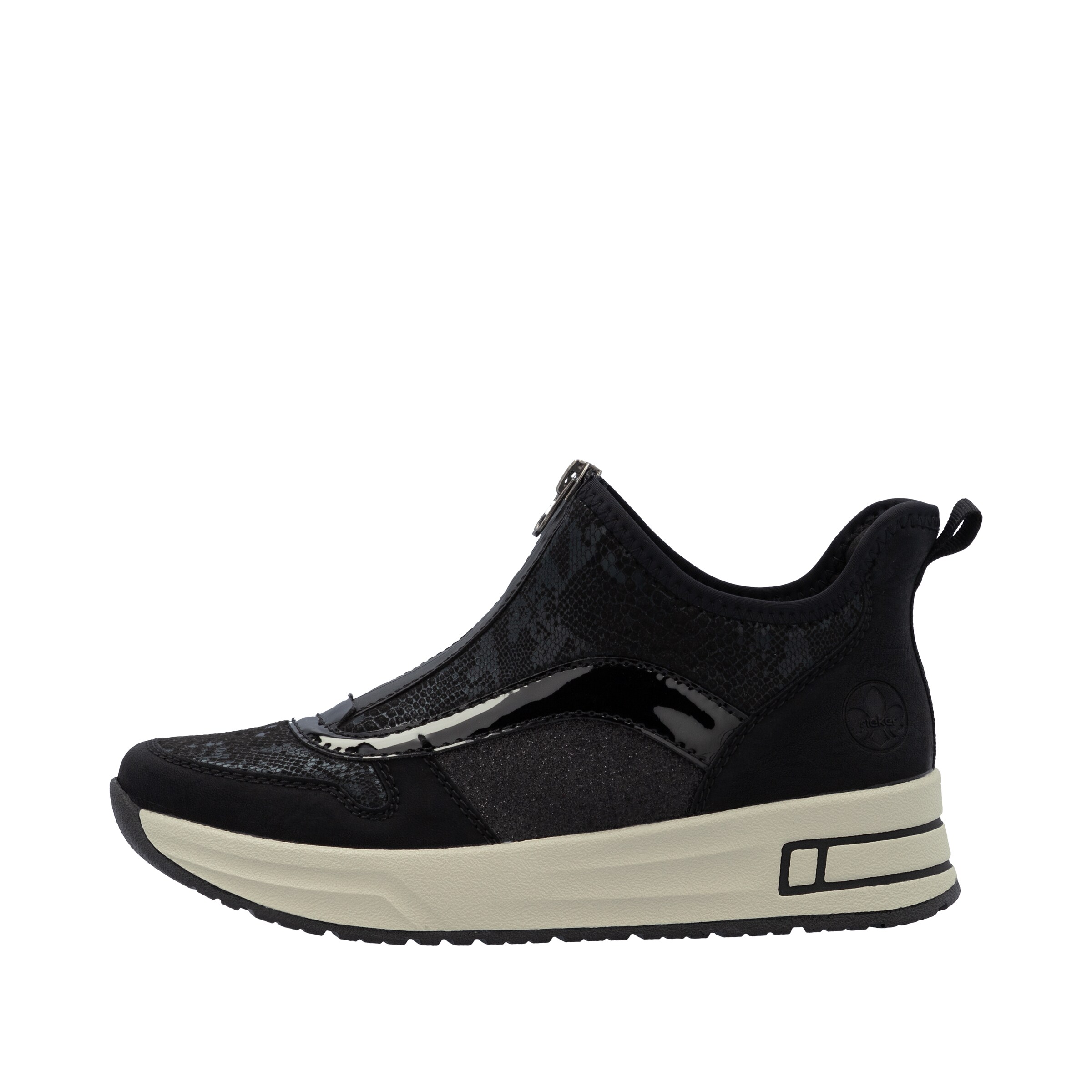 Rieker High-Top Sneakers in Black