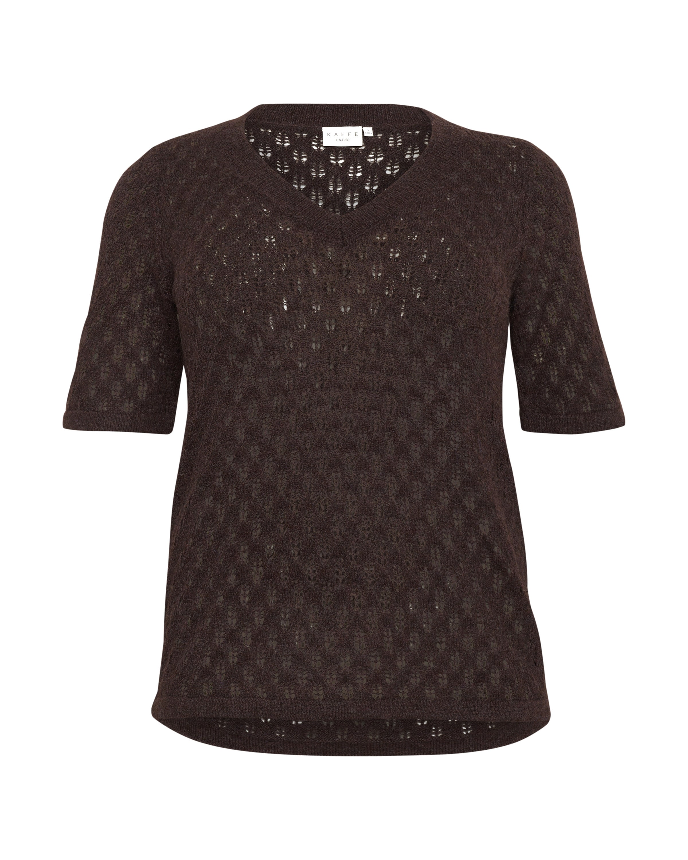 Pull-over 'Loura' KAFFE CURVE en marron : devant