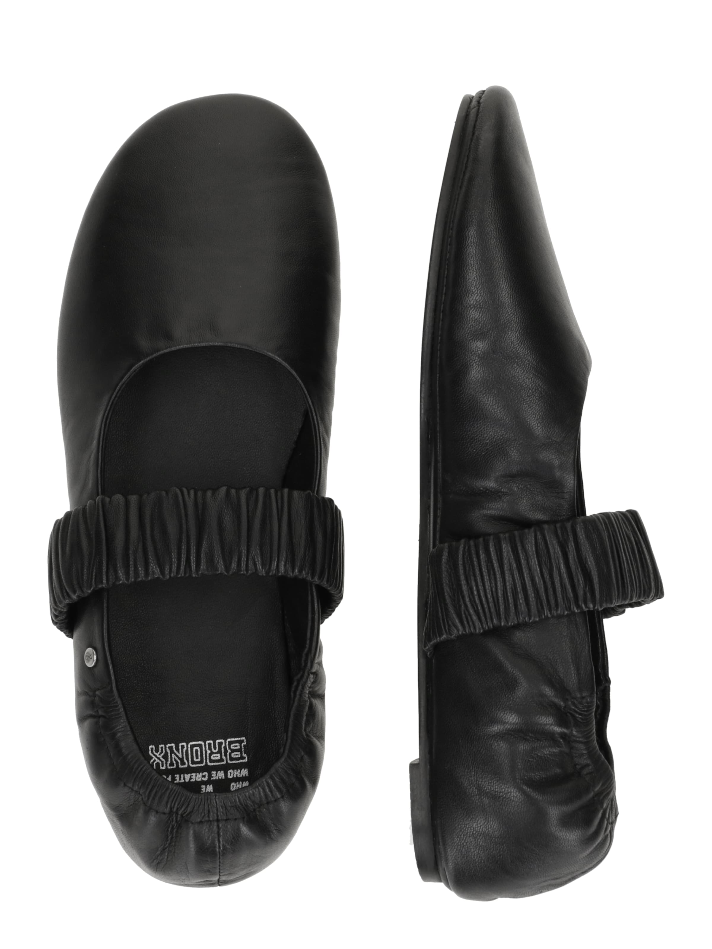 BRONX Ballet Flats 'Alli-Sonn' in Black: side