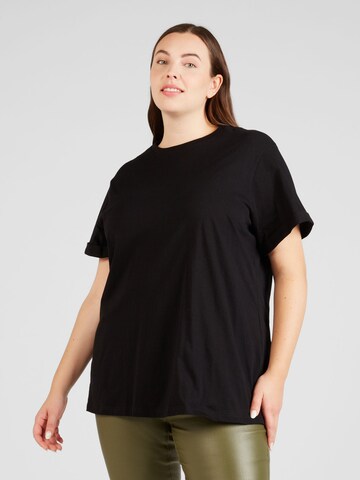 River Island Plus T-Shirt 'TURNBACK' in Schwarz: Vorderseite