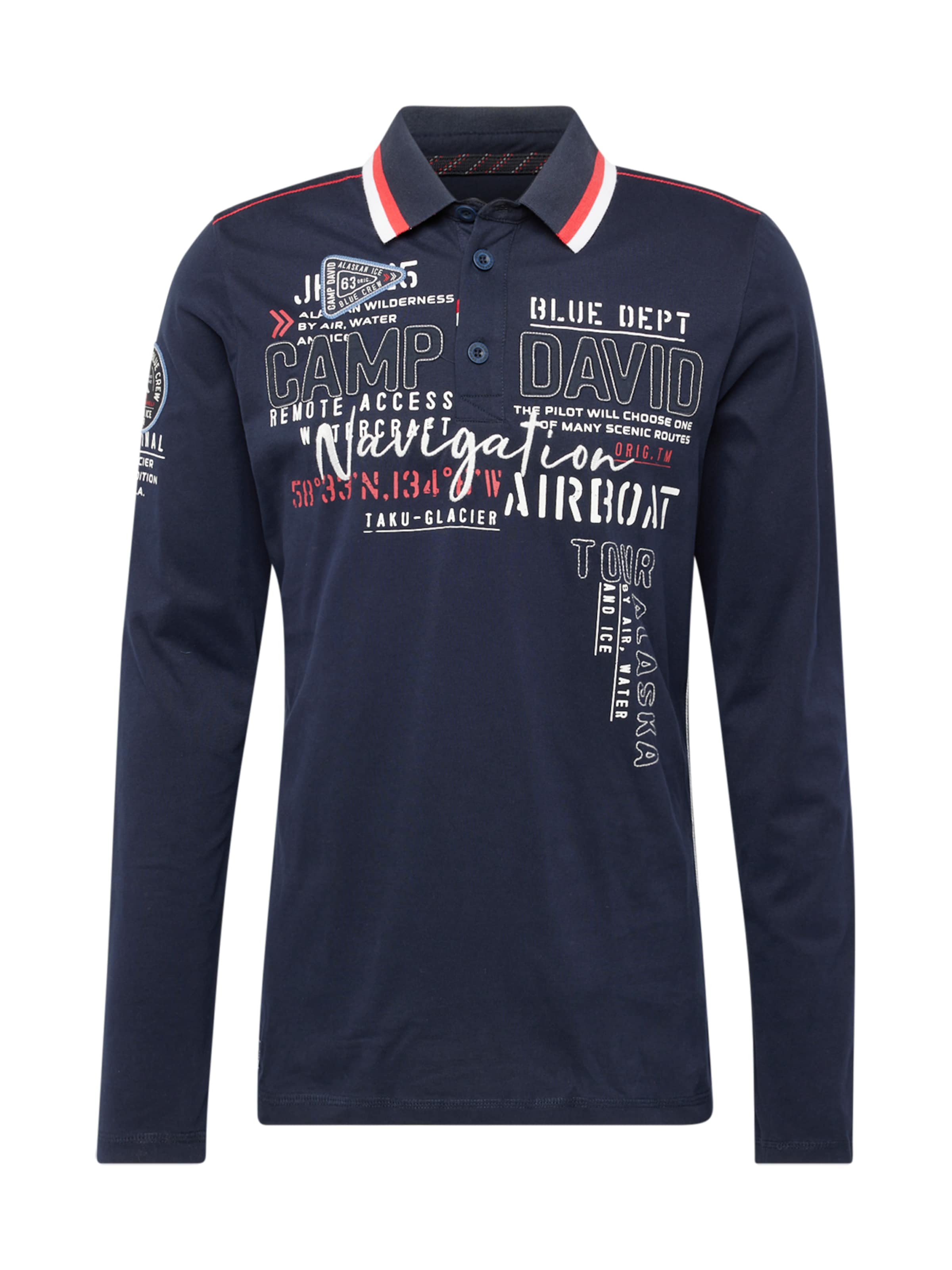 CAMP DAVID Bluser & t-shirts 'Alaska Ice Tour' i blå: forside