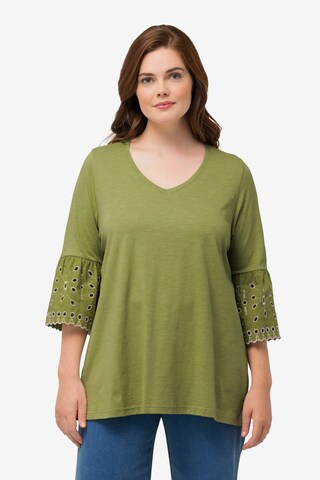 T-shirt Ulla Popken en vert : devant