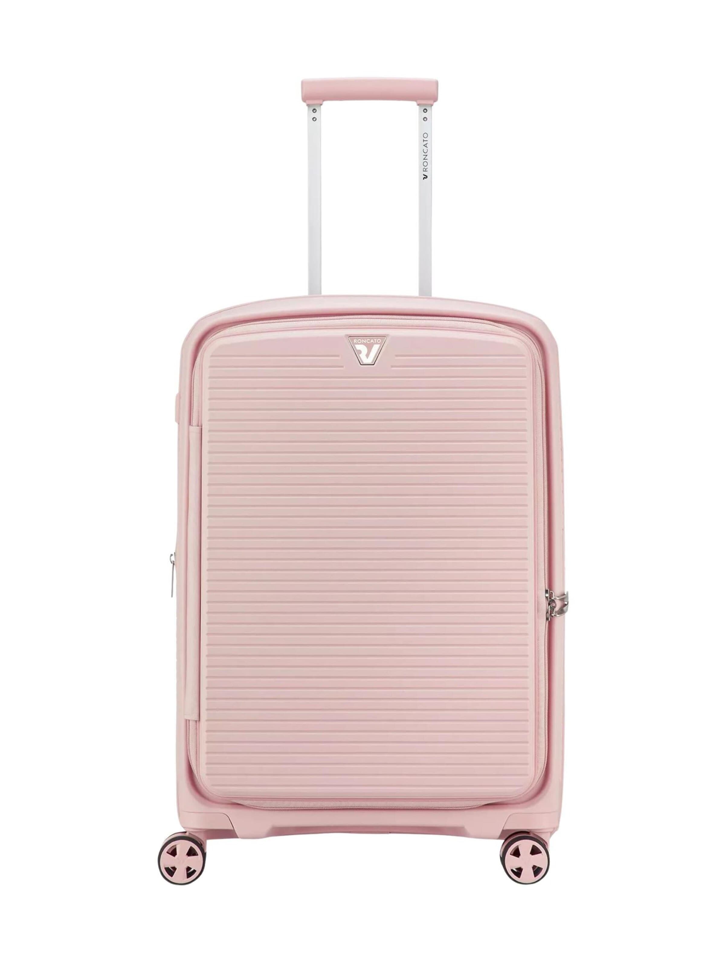 Roncato Trolley 'RONCATO TROLLEY MEDIO 4R 67CM EXP. ARCADE DLX Valigie e Trolley' in Roze: voorkant