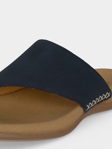 GABOR T-Bar Sandals in Blue
