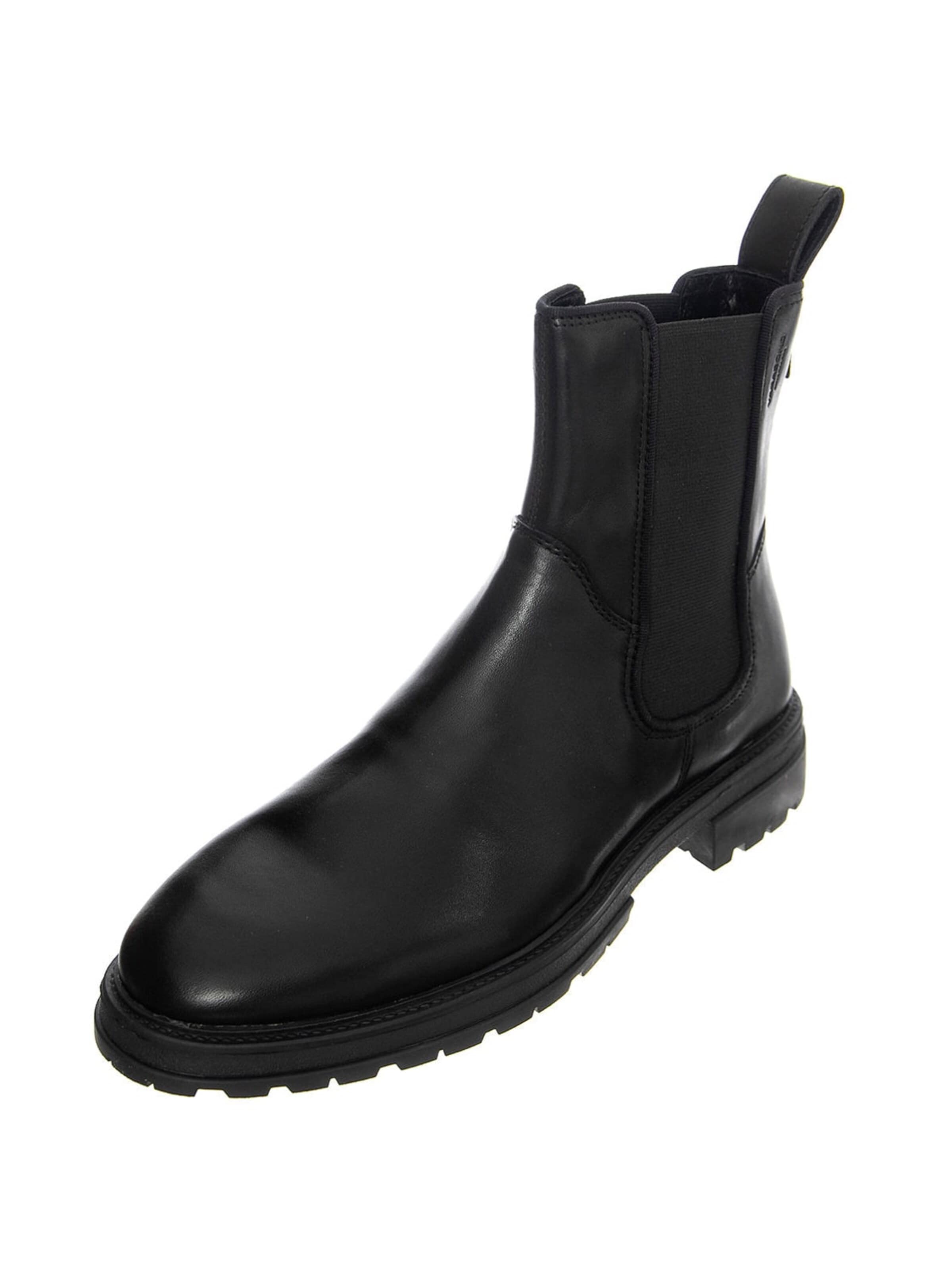 Vagabond Snørestøvler 'Mens Johnny 2.0 Cow Leather Black Ankle Boots' i sort: forside