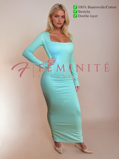 FÉMINITÉ Fatale Vestido 'AURORA' en azul cian, Vista del producto