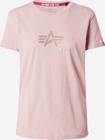 ALPHA INDUSTRIES T-Shirt in Pink: predná strana