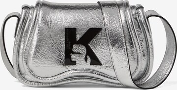 Karl Lagerfeld Taška přes rameno – stříbrná: přední strana