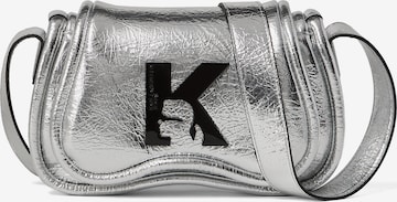 Karl Lagerfeld - Bolso de hombro en plata: frente