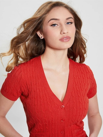 GUESS Knit Cardigan in Red