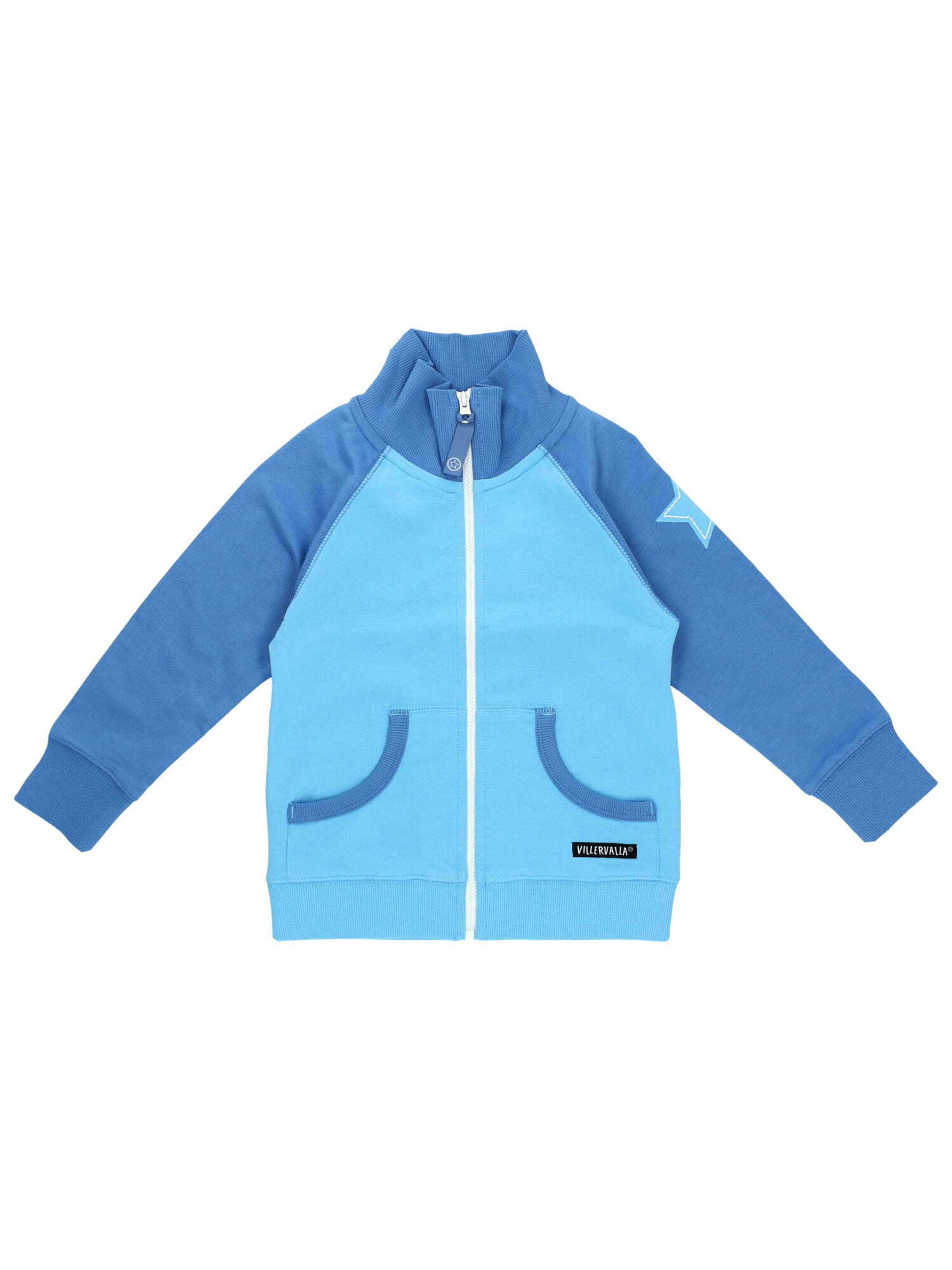 Villervalla Zip-Up Hoodie in Blue: front