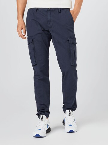 s.Oliver Tapered Cargo Pants in Blue: front