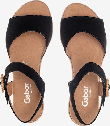 GABOR Strap Sandals in Black