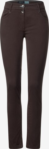 CECIL Skinny Pants in Brown: front