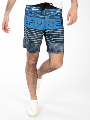 Spyder Swimming Trunks in Blue: front