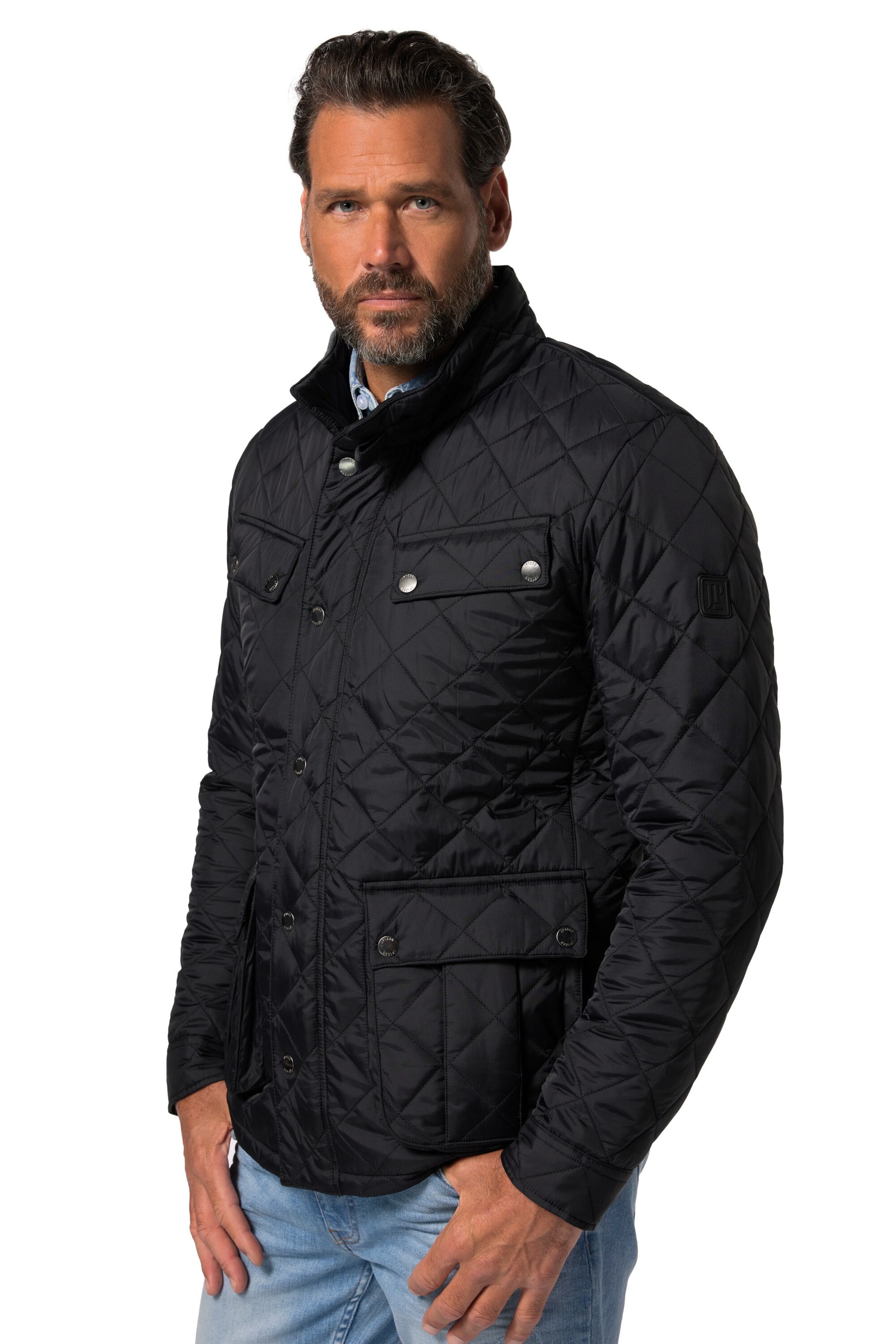 JP1880 Winterjas in Zwart: voorkant