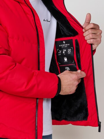 Veste d’hiver KOROSHI en rouge