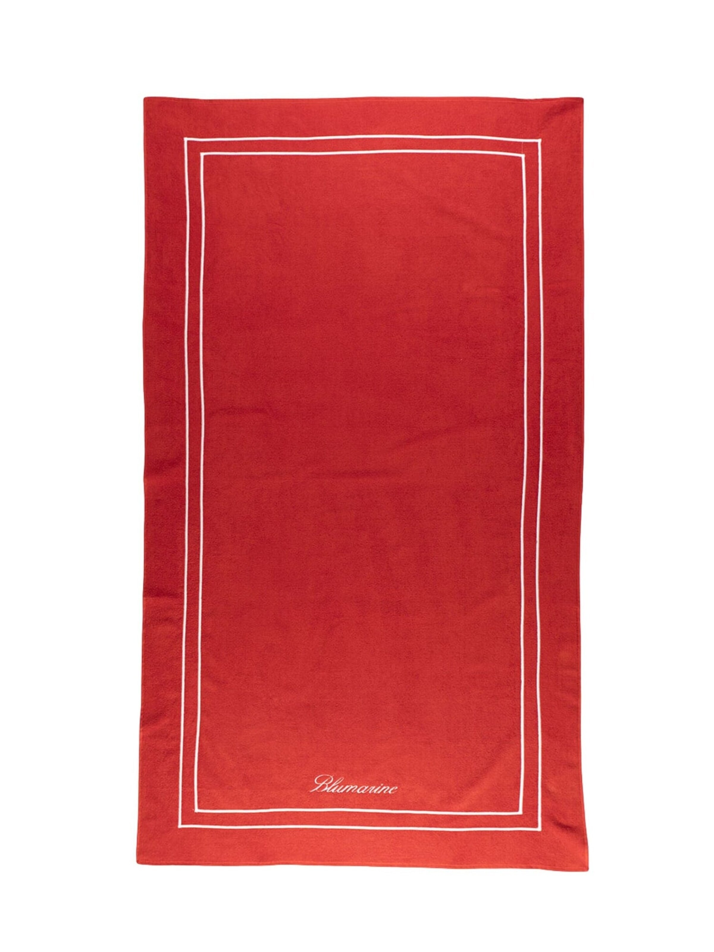 Blumarine - Toalla de playa 'Yacht Club Corallo beach towel' en naranja: frente