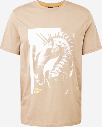 T-Shirt 'Sea_horse' BOSS en marron : devant