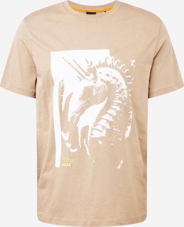 T-Shirt 'Sea_horse' BOSS Orange en marron : devant