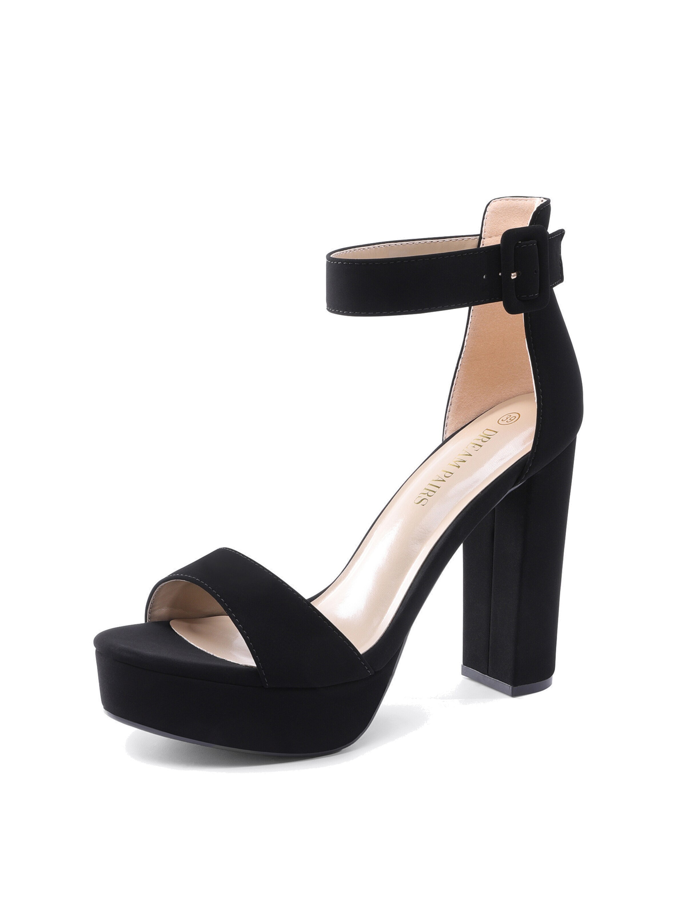 Dream Pairs Strap Sandals in Black: front