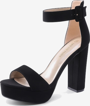 Dream Pairs Strap Sandals in Black: front