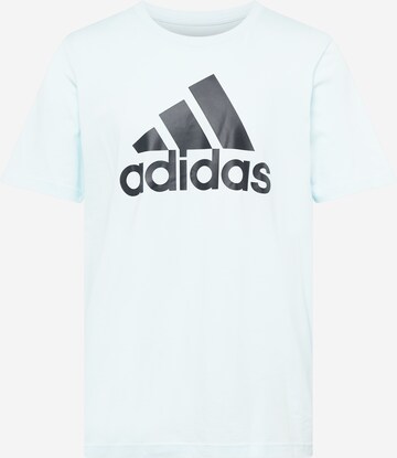 ADIDAS SPORTSWEAR - Camisa funcionais 'Essentials Big Logo' em azul: frente