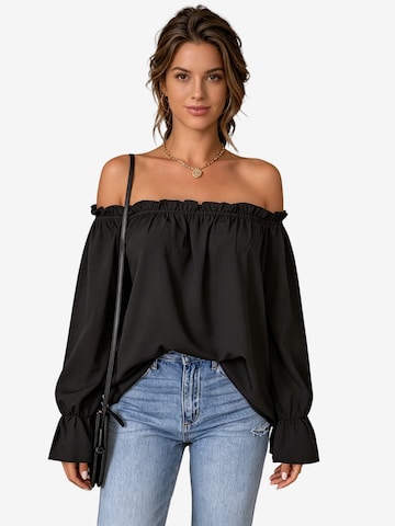 Yesfashion Bluse in Schwarz: Vorderseite