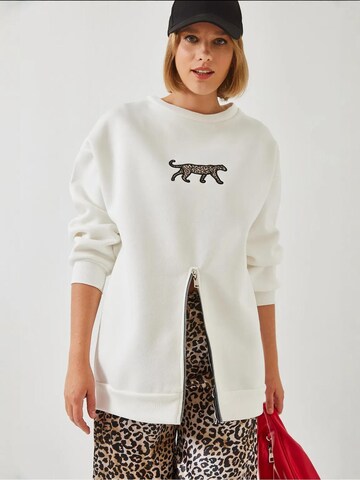Bianco Lucci Sweatshirt in White
