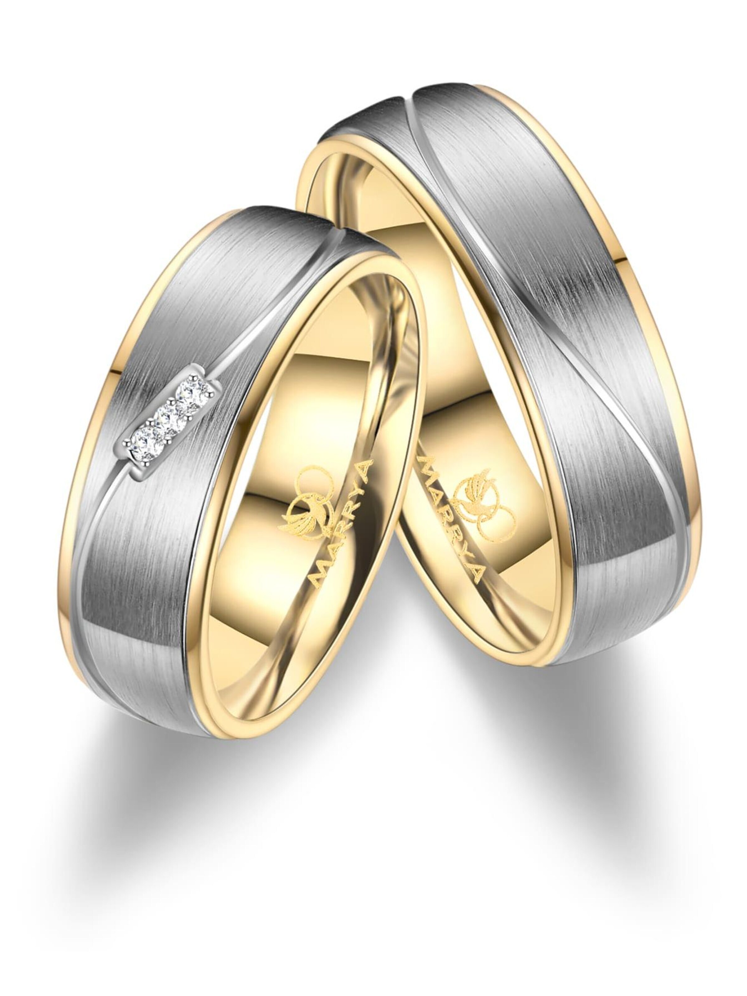 MARRYA Ring 'MARRYA TI-05 Ehering aus Titan' in Yellow: front