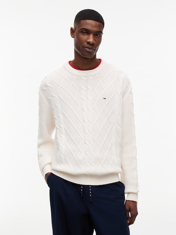 Pull-over Tommy Jeans en blanc : devant