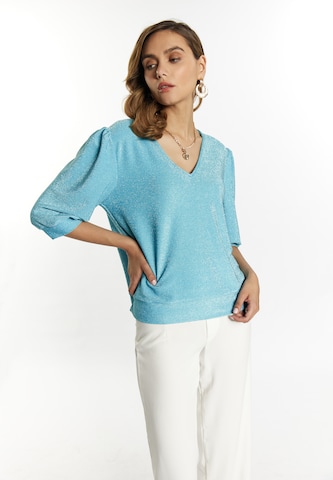 faina - Blusa en azul: frente