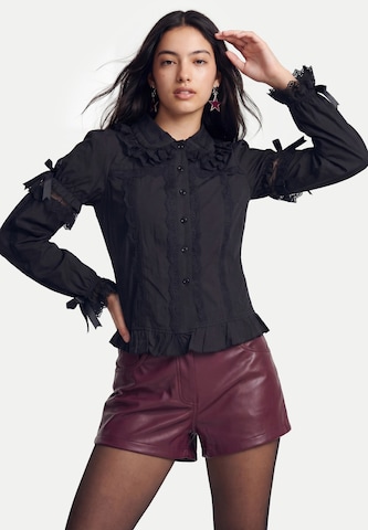 myMo ROCKS Bluse in Schwarz: Vorderseite