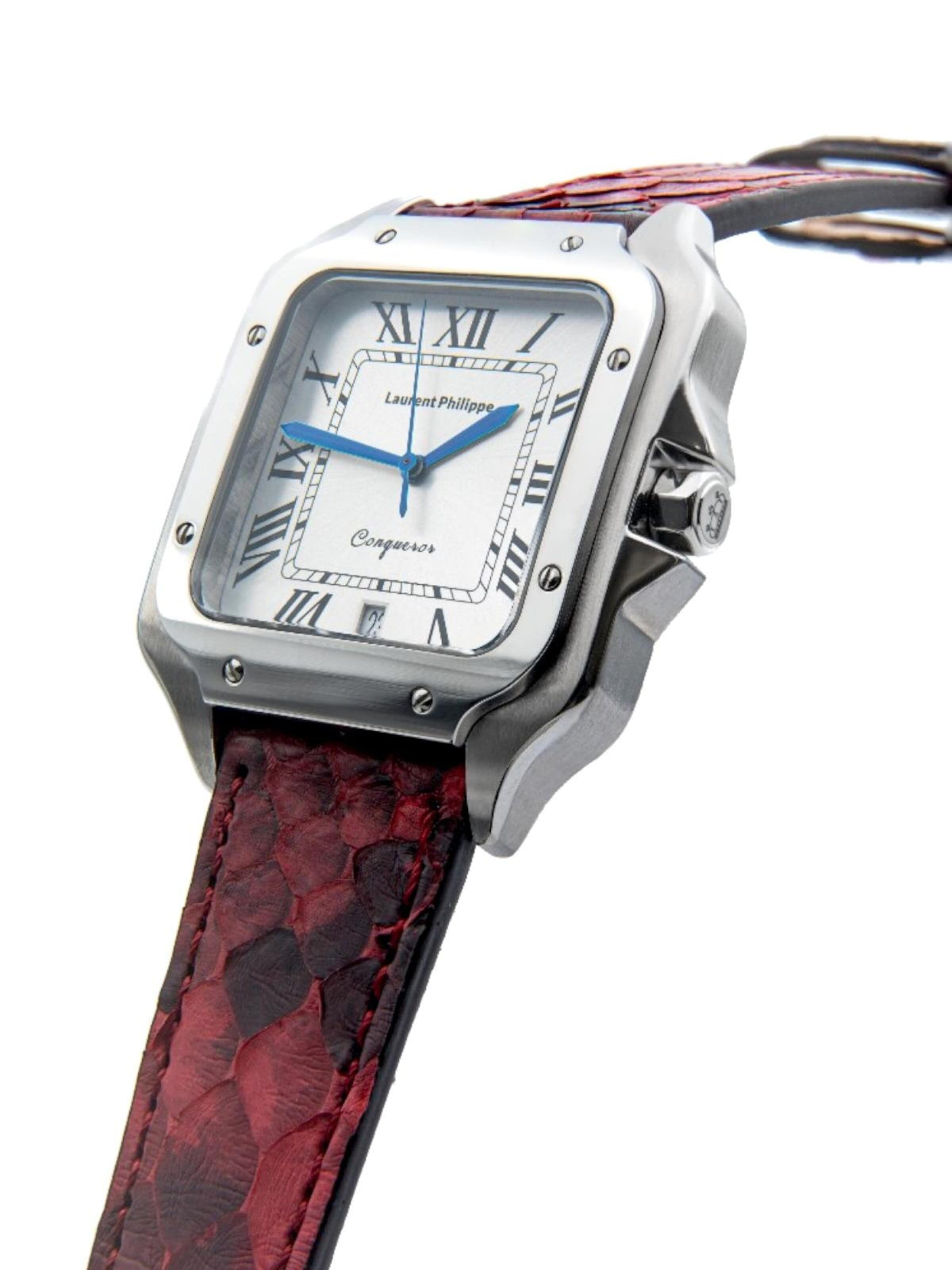 Laurent Philippe Analog watch 'Conqueror Koh-I-Noor – Serpent Rouge' in Silver