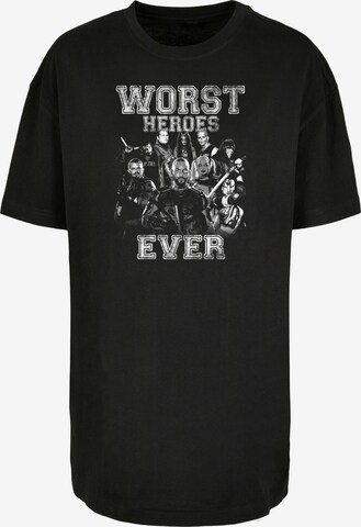 T-shirt 'Suicide Squad Worst Heroes Ever' F4NT4STIC en noir : devant