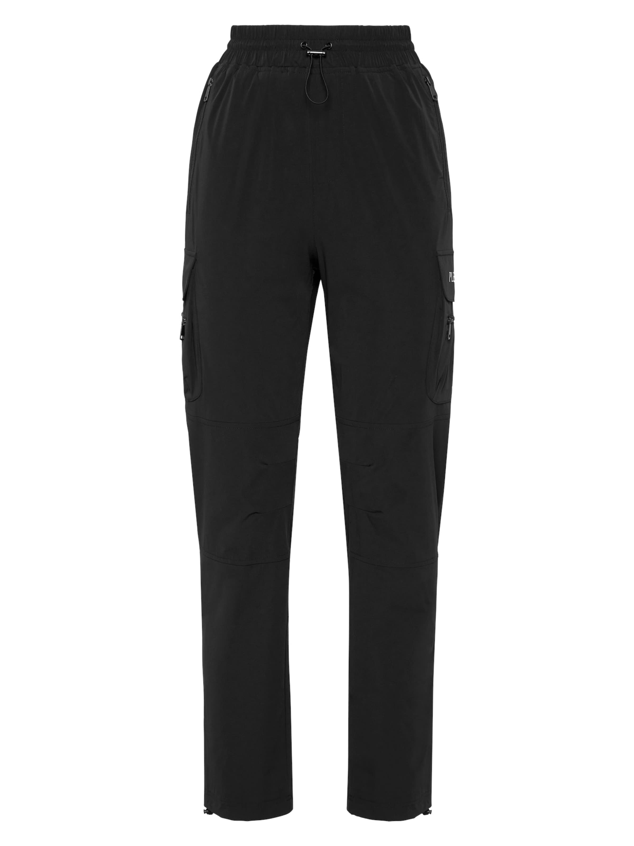 Plein Sport - Regular Calças cargo em preto: frente