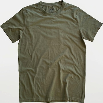 A Question Of (AQO) Shirt 'Anders Tee Garment Dyed' in Groen: voorkant