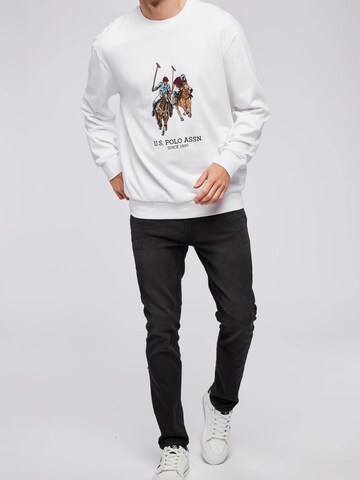 U.S. POLO ASSN. Collegepaita 'UMEkrem' värissä valkoinen: etupuoli